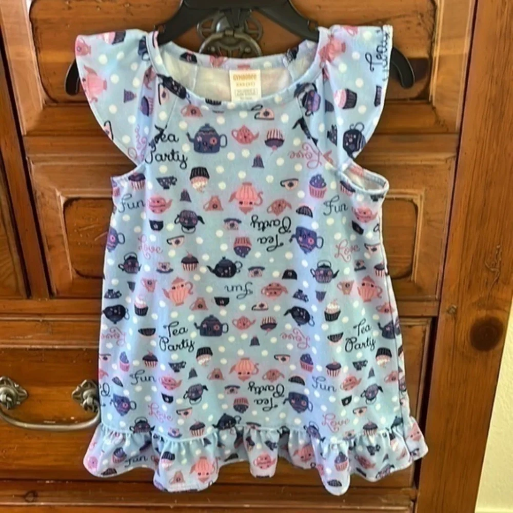 Gymboree Toddler Girl’s Tea Party nightgown preloved size 2T